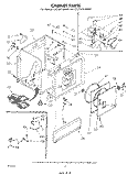 CABINET Diagram and Parts List for CG2501XMW0  Whirlpool Dryer
