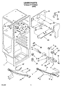 LINER PARTS Diagram and Parts List for RT14DKXSQ00  Roper Refrigerator