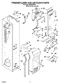 FREEZER LINER AND AIR FLOW PARTS Diagram and Parts List for KSSO36FMX01  KitchenAid Refrigerator