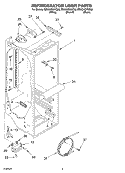 REFRIGERATOR LINER PARTS Diagram and Parts List for ED5CHQXKB03  Whirlpool Refrigerator