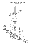 PUMP AND SPRAY ARM Diagram and Parts List for DU4099XX1  Whirlpool Dishwasher