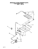 BROILER AND OVEN BURNER Diagram and Parts List for FGS385YL1  Whirlpool Range
