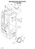 REFRIGERATOR LINER Diagram and Parts List for KSRG25FKSS01  KitchenAid Refrigerator