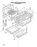 DOOR AND DRAWER Diagram and Parts List for RS363PXYH0  Whirlpool Range
