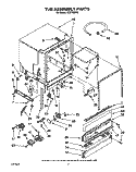 TUB ASSEMBLY Diagram and Parts List for DU8700XY0  Whirlpool Dishwasher