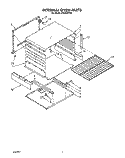 INTERNAL OVEN Diagram and Parts List for FGC355VL1  Whirlpool Range