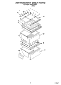 REFRIGERATOR SHELF Diagram and Parts List for TS22AFXKQ01  Estate Refrigerator