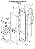 REFRIGERATOR DOOR PARTS Diagram and Parts List for KSSC48QMS02  KitchenAid Refrigerator