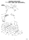 CONTROL PANEL Diagram and Parts List for GI1500XHN3  Whirlpool Ice Maker