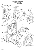 BULKHEAD PARTS Diagram and Parts List for RGS7745PQ0  Roper Dryer