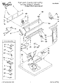 TOP AND CONSOLE, LIT/OPTIONAL Diagram and Parts List for LGR5636EQ1  Whirlpool Dryer