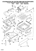 EVAPORATOR, ICE CUTTER GRID AND WATER PARTS Diagram and Parts List for KUIS18NNJB7  KitchenAid Ice Maker