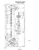 GEARCASE Diagram and Parts List for LA5380XTG0  Whirlpool Washer