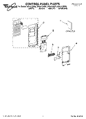 CONTROL PANEL PARTS Diagram and Parts List for MH9181XMQ0  Whirlpool Microwave