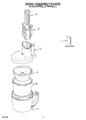 BOWL ASSEMBLY PARTS Diagram and Parts List for 4KPFP850PM0  KitchenAid Food Processor