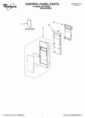 CONTROL PANEL PARTS Diagram and Parts List for MH1160XSD3  Whirlpool Microwave