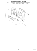 CONTROL PANEL Diagram and Parts List for RBD275PDQ12  Whirlpool Wall Oven