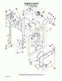 CABINET PARTS Diagram and Parts List for CED126SXQ0  Whirlpool Dryer