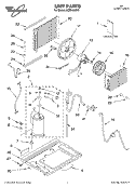UNIT, LITERATURE Diagram and Parts List for ACM124XK1  Whirlpool Air Conditioner