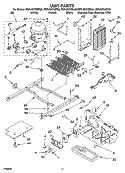 UNIT PARTS Diagram and Parts List for KSRJ22CNWH00  KitchenAid Refrigerator