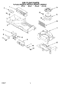 AIR FLOW PARTS Diagram and Parts List for MH8150XJZ1  Whirlpool Microwave