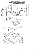 MACHINE BASE Diagram and Parts List for LLN8233BN1  Whirlpool Washer