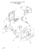 DISPENSER FRONT Diagram and Parts List for TS22AEXHW03  Whirlpool Refrigerator