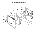 UPPER OVEN DOOR Diagram and Parts List for KEBI241YWH1  KitchenAid Wall Oven