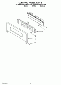 CONTROL PANEL PARTS Diagram and Parts List for KEBC147KBL08  KitchenAid Wall Oven