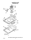 COOKTOP Diagram and Parts List for KEDS100WWH2  KitchenAid Range