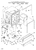 TUB ASSEMBLY Diagram and Parts List for GU980SCGZ2  Whirlpool Dishwasher