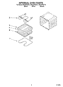 INTERNAL OVEN Diagram and Parts List for RS675PXGB10  Whirlpool Range