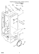 REFRIGERATOR LINER Diagram and Parts List for 3XKGN7050F03  Whirlpool Refrigerator