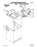 TOP AND CABINET, LIT/OPTIONAL Diagram and Parts List for LSC9355AW0  Whirlpool Washer