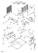 UNIT Diagram and Parts List for 2VET20NKJW01  Whirlpool Refrigerator