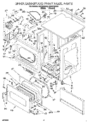 UPPER CABINET AND FRONT PANEL Diagram and Parts List for CSP2790BN0  Whirlpool Dryer