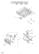 LOWER DISHRACK Diagram and Parts List for DU925SCGQ2  Whirlpool Dishwasher