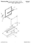 DOOR AND PANEL Diagram and Parts List for KUDV24SEWH1  KitchenAid Dishwasher