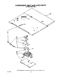 COMPONENT SHELF AND LATCH Diagram and Parts List for KEBI271XBL2  KitchenAid Wall Oven