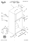 CABINET Diagram and Parts List for ET18GKXGN02  Whirlpool Refrigerator