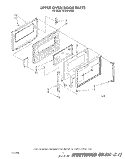 UPPER OVEN DOOR Diagram and Parts List for SE950PERW5  Whirlpool Range