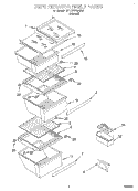 REFRIGERATOR SHELF Diagram and Parts List for 4YED27PQFN00  Whirlpool Refrigerator
