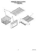 FREEZER SHELF PARTS Diagram and Parts List for KSSP48QMS03  KitchenAid Refrigerator
