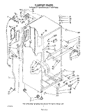 CABINET Diagram and Parts List for ET18JMXSW06  Whirlpool Refrigerator
