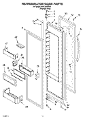 REFRIGERATOR DOOR PARTS Diagram and Parts List for KSSC48FMS00  KitchenAid Refrigerator