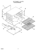 INTERNAL Diagram and Parts List for SF3020EWW2  Whirlpool Range