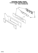 CONTROL PANEL PARTS Diagram and Parts List for GBD277PRB01  Whirlpool Wall Oven
