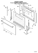DOOR PARTS, MISCELLANEOUS PARTS Diagram and Parts List for SF303PEKT1  Whirlpool Range