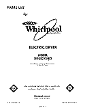 SECTION Diagram and Parts List for LE9800XSW0  Whirlpool Dryer
