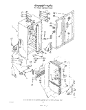 CABINET Diagram and Parts List for ED19MT1LWR0  Whirlpool Refrigerator